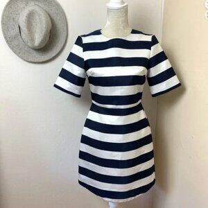 NWT Topshop twill & satin striped nautical dress
